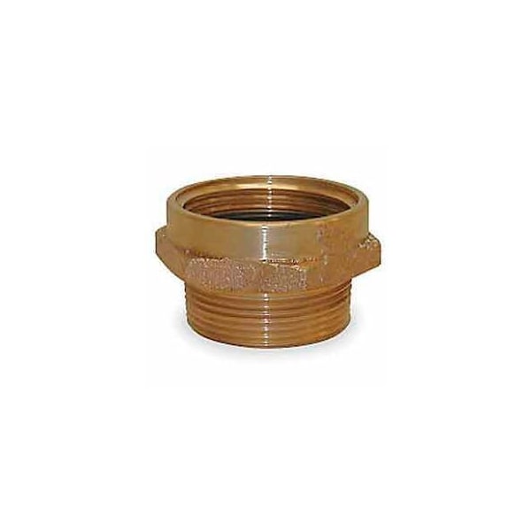 Moon American Fire Hose Female/Male Hose Nipple - 1-1/2 In. NPT Female X 1-1/2 In. NH Male - Brass 357-1561521 - main